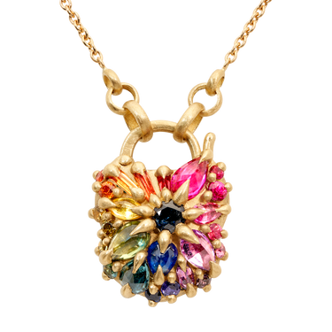 Rainbow Fantaisie Padlock Necklace - Made to Order